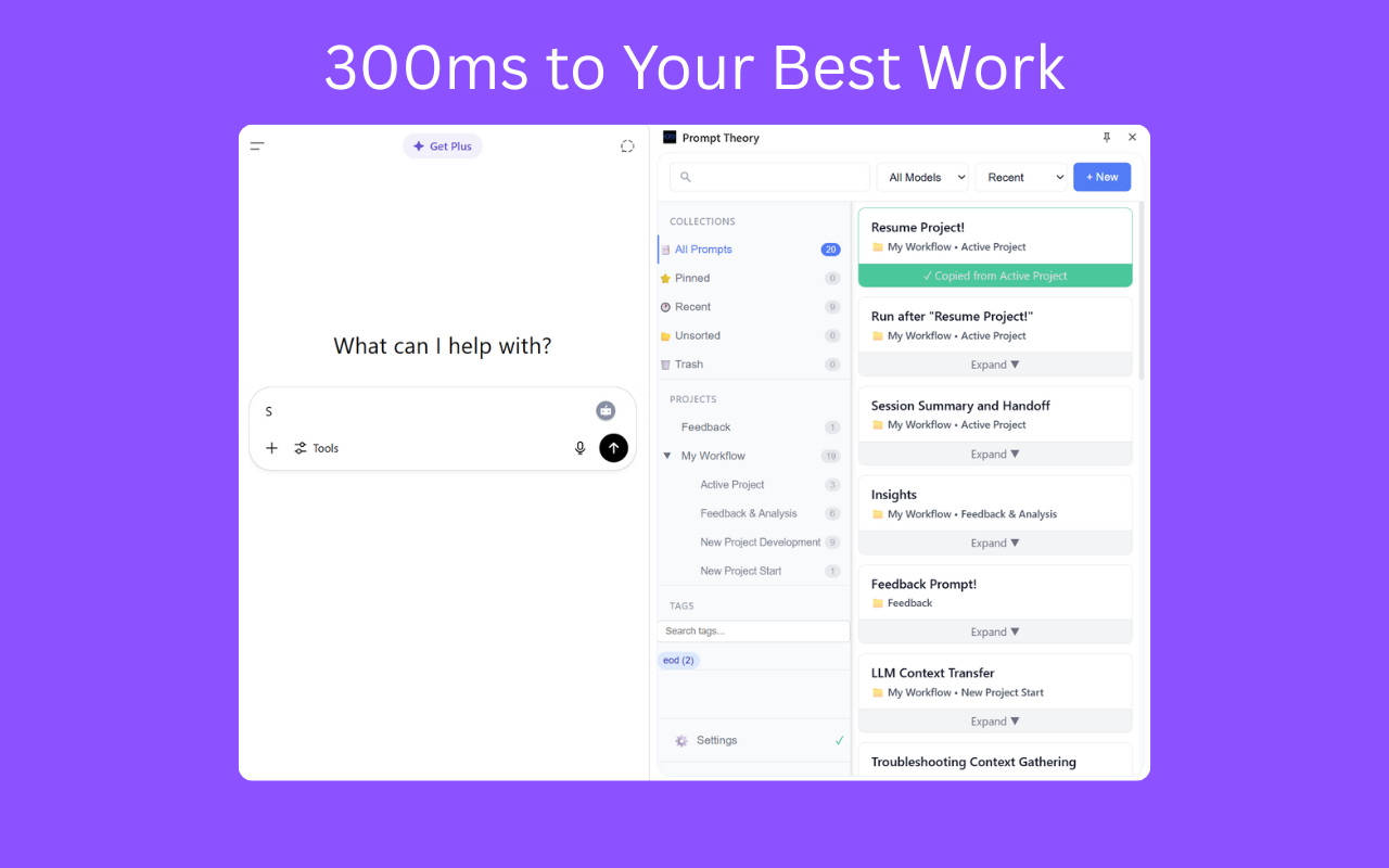 Quick copy functionality